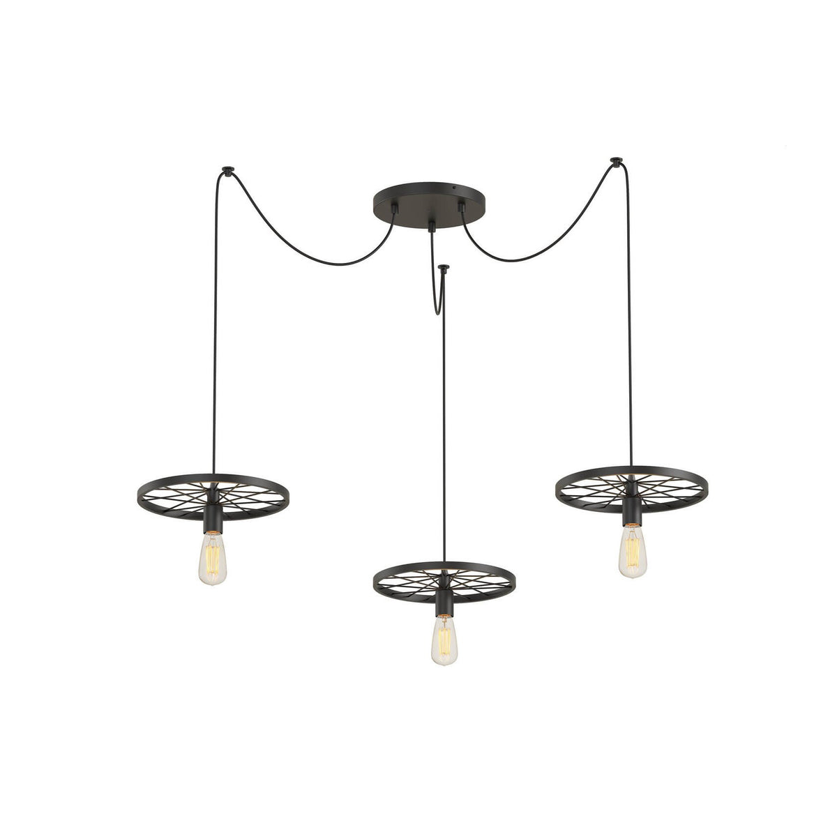 Suspension Jan noire, Ø 18 cm