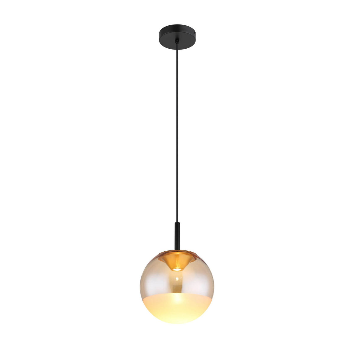 Suspension Severin noire mat, H 130 cm (16057H)