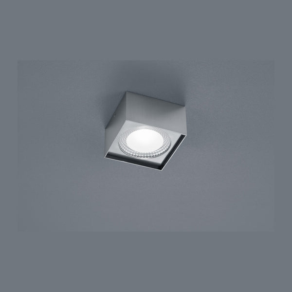 Plafonnier Kari nickel, L 12 cm