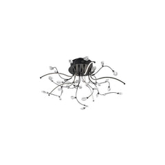 Plafonnier Crystal noir, Ø 54 cm