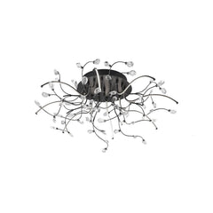 Plafonnier Crystal noir, Ø 77 cm