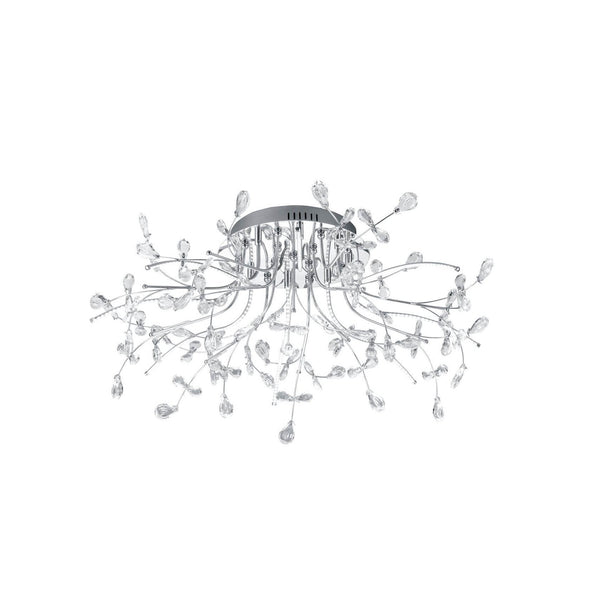 Plafonnier Crystal chromé, Ø 77 cm