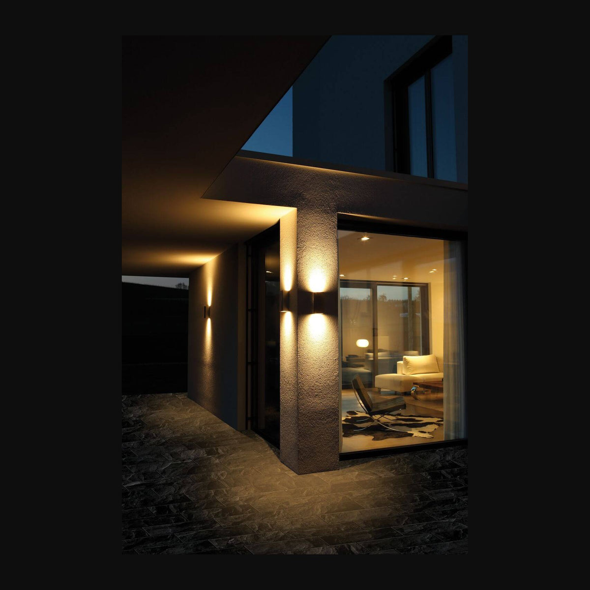 Applique extérieure Down 2 lumières inox (025)