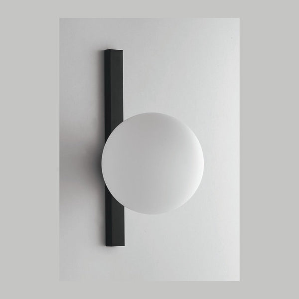 Applique murale Enoire noire, verre, L 28 cm