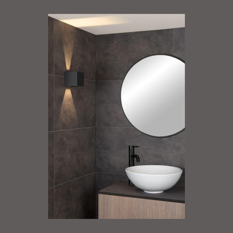 Applique murale AXI noire, H 10 cm