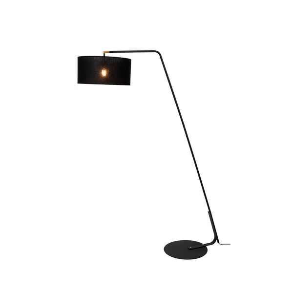 Lampadaire Kelso noir, lin