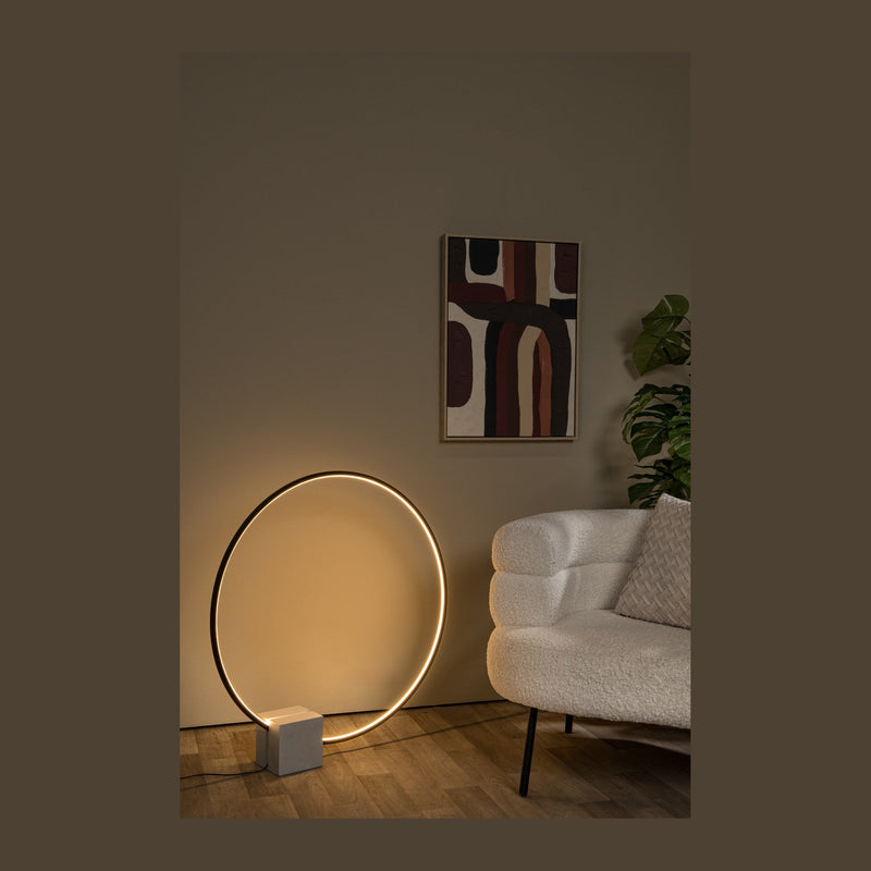 Lampe à poser Cirkelis noire, H 83 cm