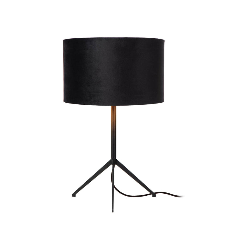 Lampe à poser Tondo noire, lin