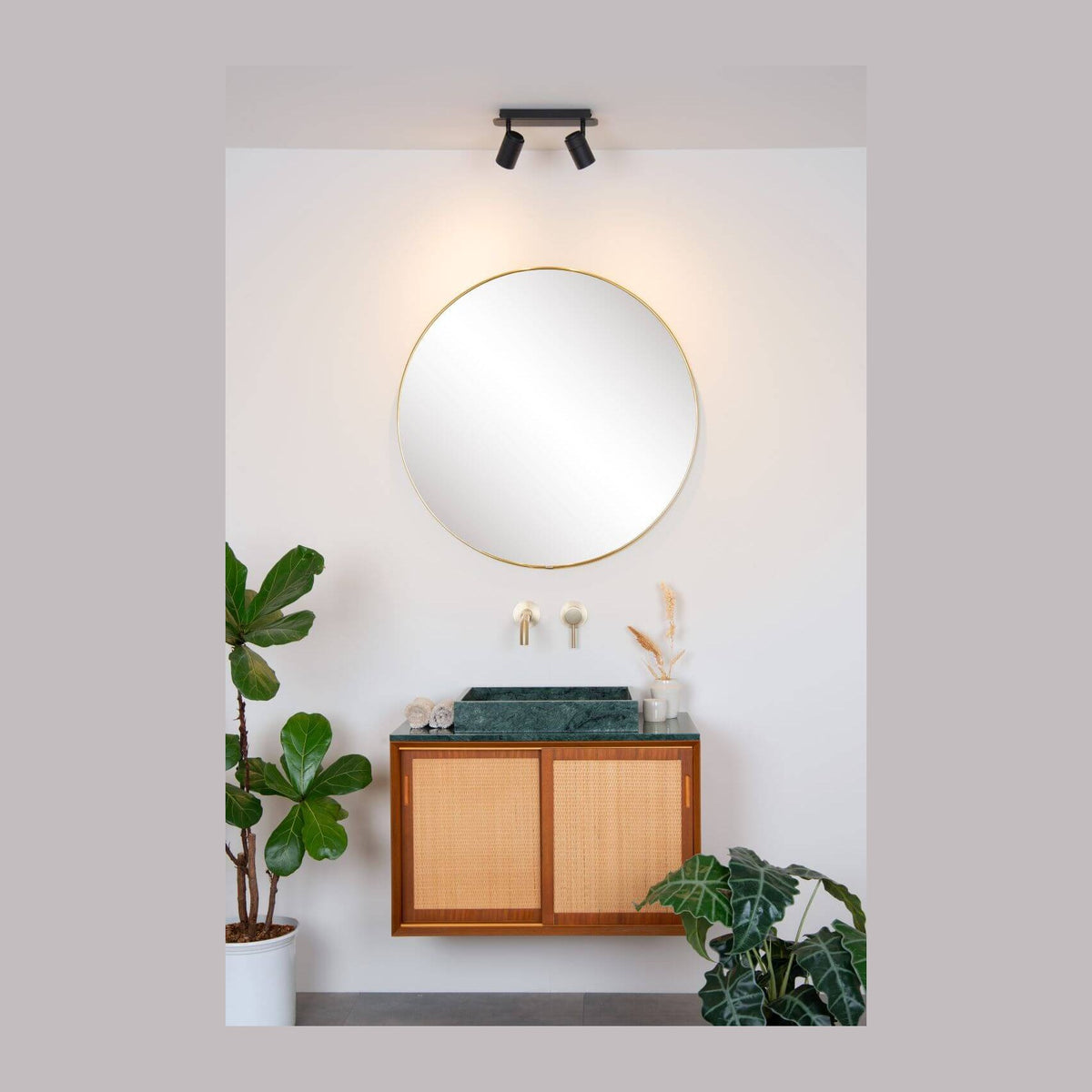 Plafonnier Lennert 2 lumières noir