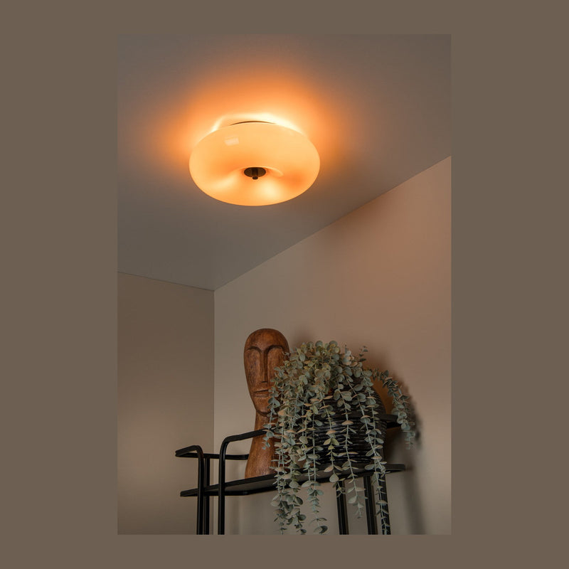Plafonnier Sentino 3 lumières orange, verre