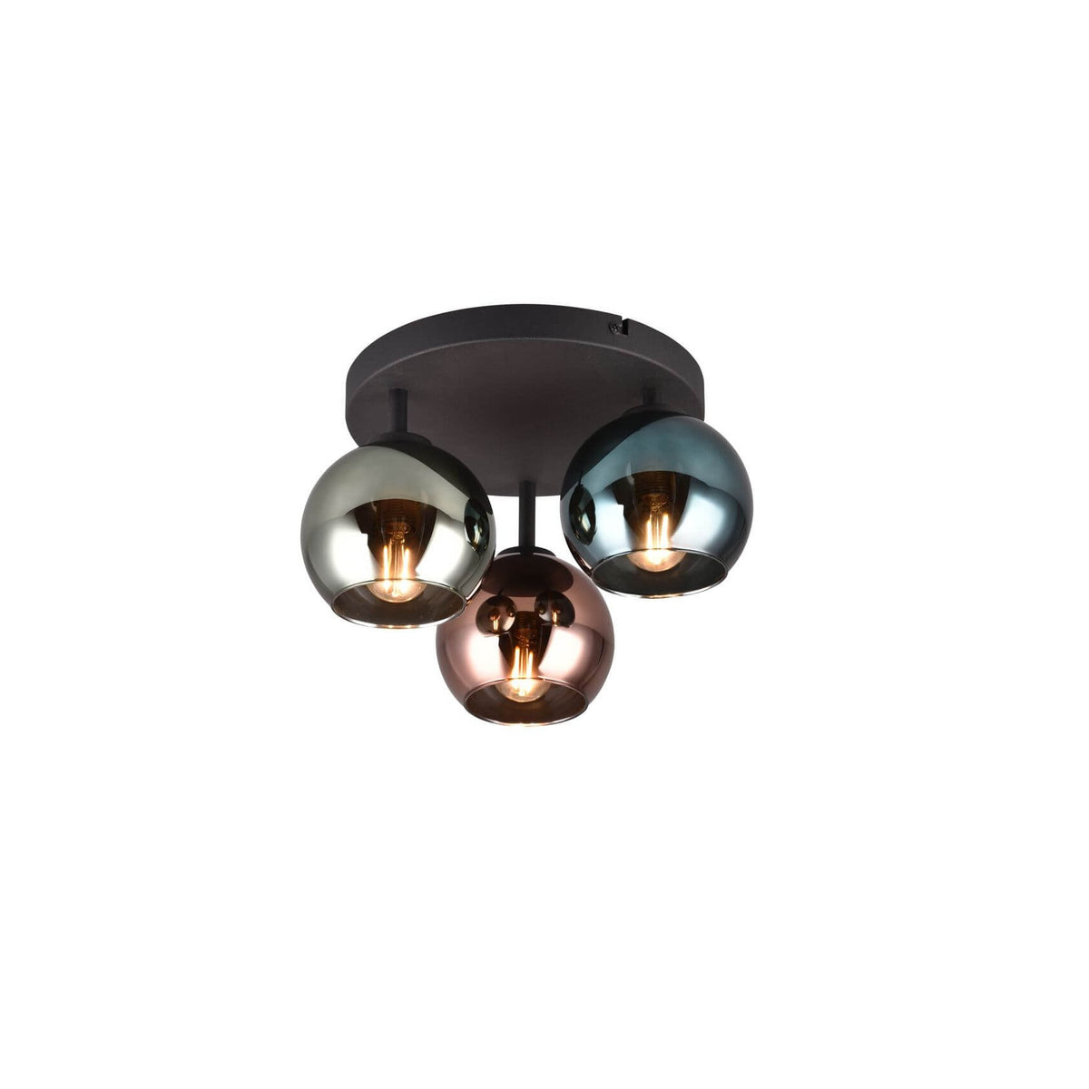Plafonnier Sheldon 3 lumières multicolore