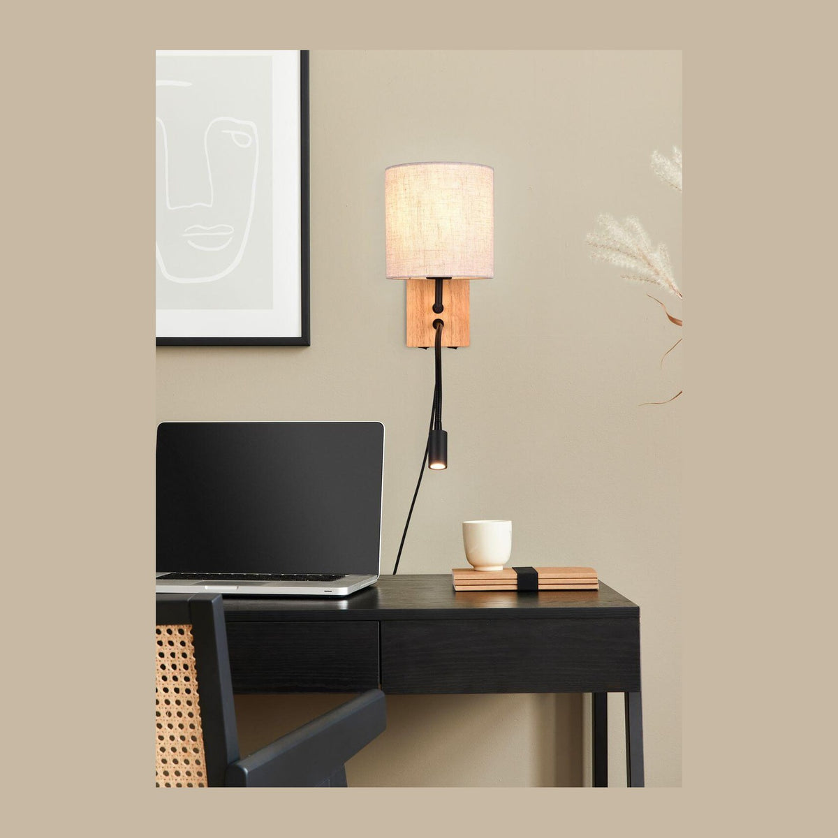 Applique murale Nilam bois (212879236)