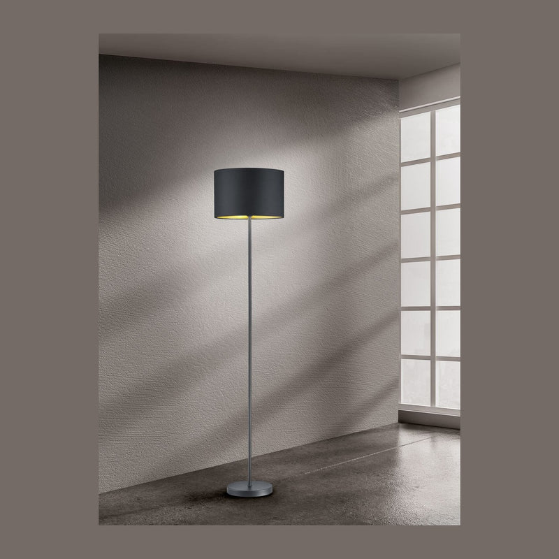 Lampadaire Hostel noir mat, L 160,5 cm