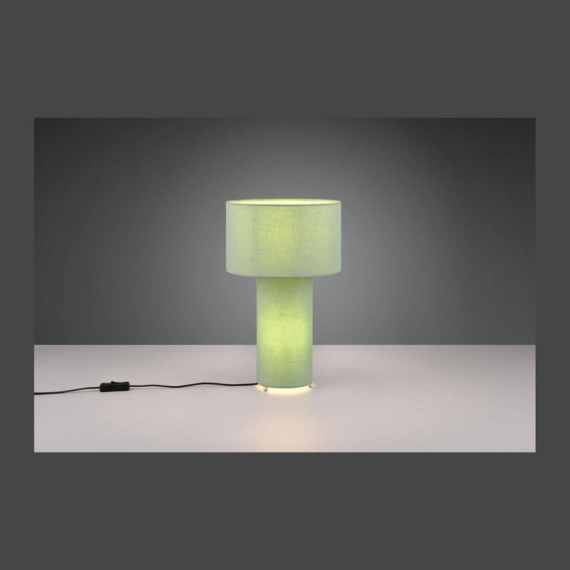 Lampe à poser Bale 2 lumières verte, tissu