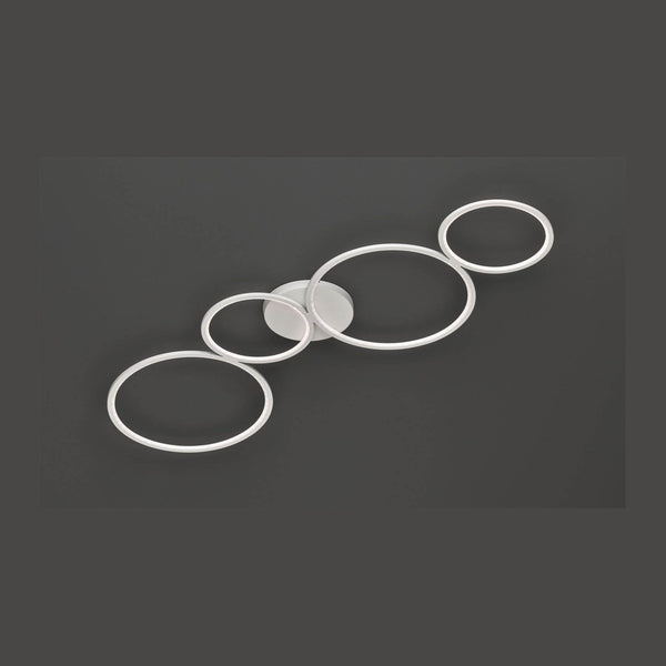 Plafonnier Rondo blanc mat, L 97 cm