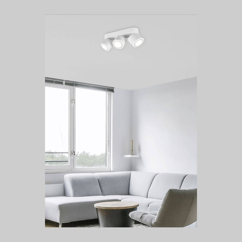Plafonnier Taurus blanc mat, L 27,3 cm