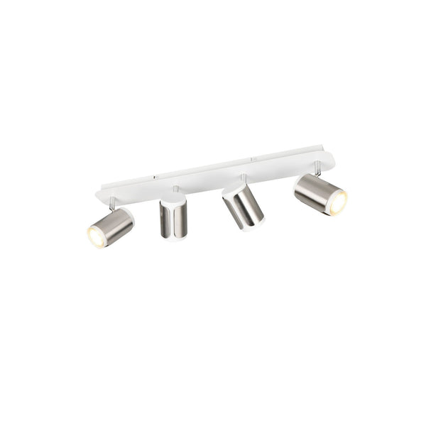 Spot Gillan 4 lumières nickel satiné