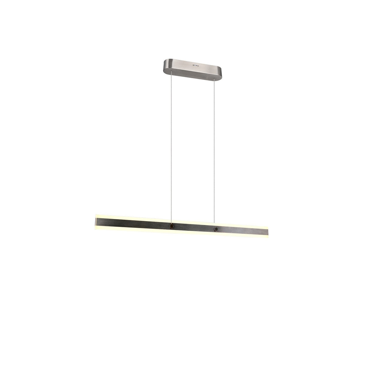 Suspension Arcola nickel satiné, L 115 cm