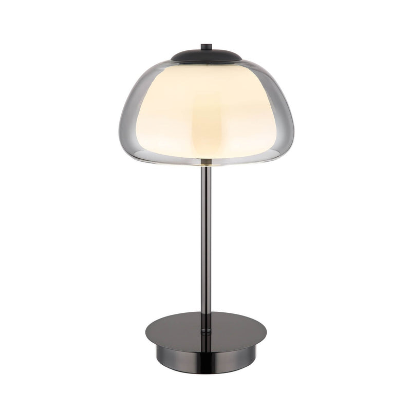 Lampe à poser Avila noire et chromée