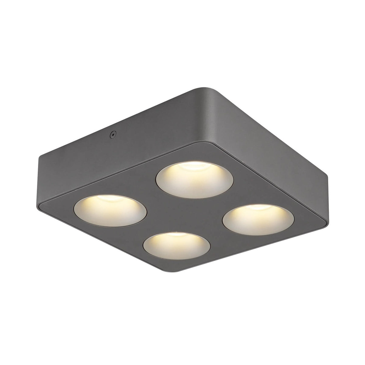Spot Hangarau gris et aluminium, L 22,4 cm (43100-4)