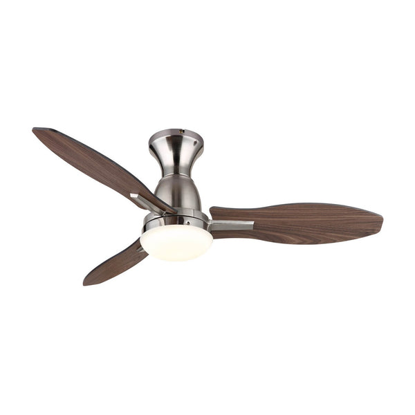 Ventilateur de plafond lumineux Gale nickel satiné