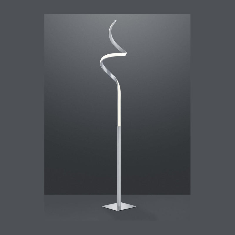Lampadaire Course nickel satiné