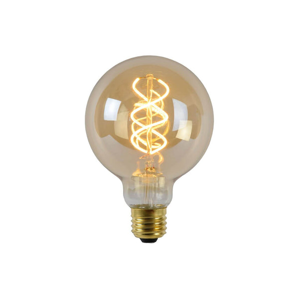 Ampoule LED E27 globe à filament ambrée, 5 W | Lucide (49032/05/62)