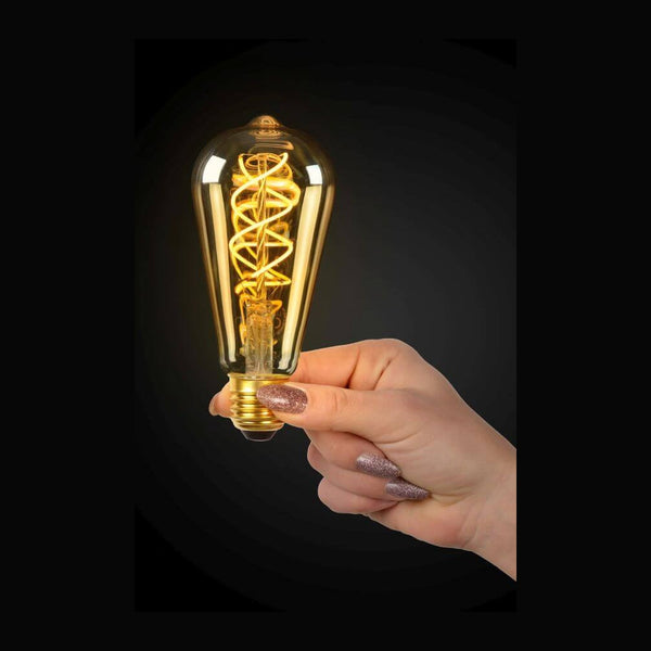 Ampoule LED E27 à filament ambrée, 4,9 W | Lucide (49034/05/62)