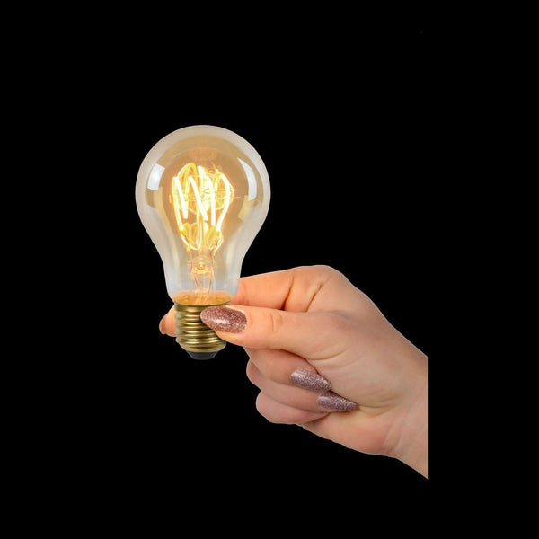 Ampoule LED E27 standard à filament ambrée, 4 W | Lucide