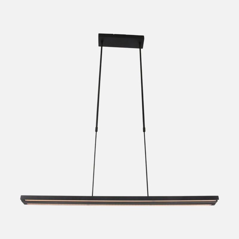 Ausziehbare schwarze LED-Pendelleuchte, Breite 88–140 cm | Zelena Motion