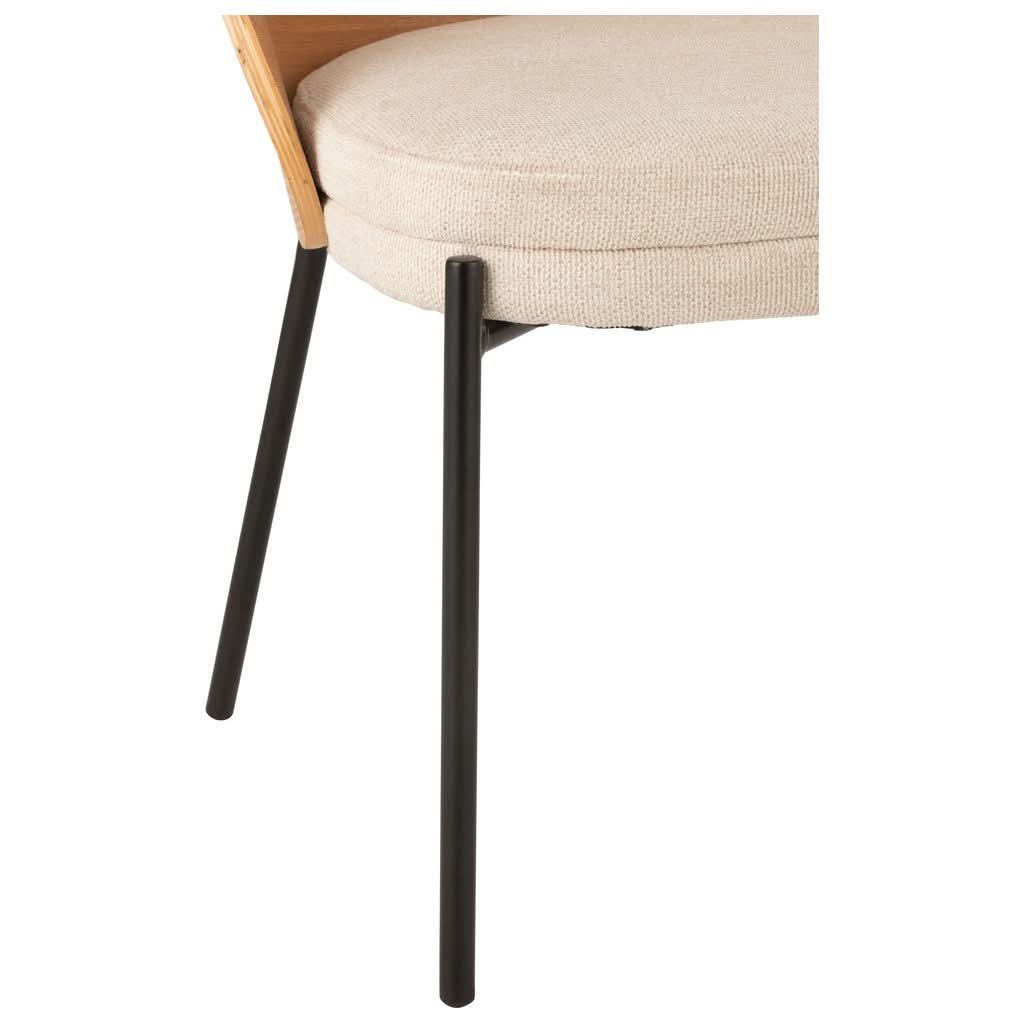Chaise Contreplaqué Métal Beige | Nelo - Designix Chaises