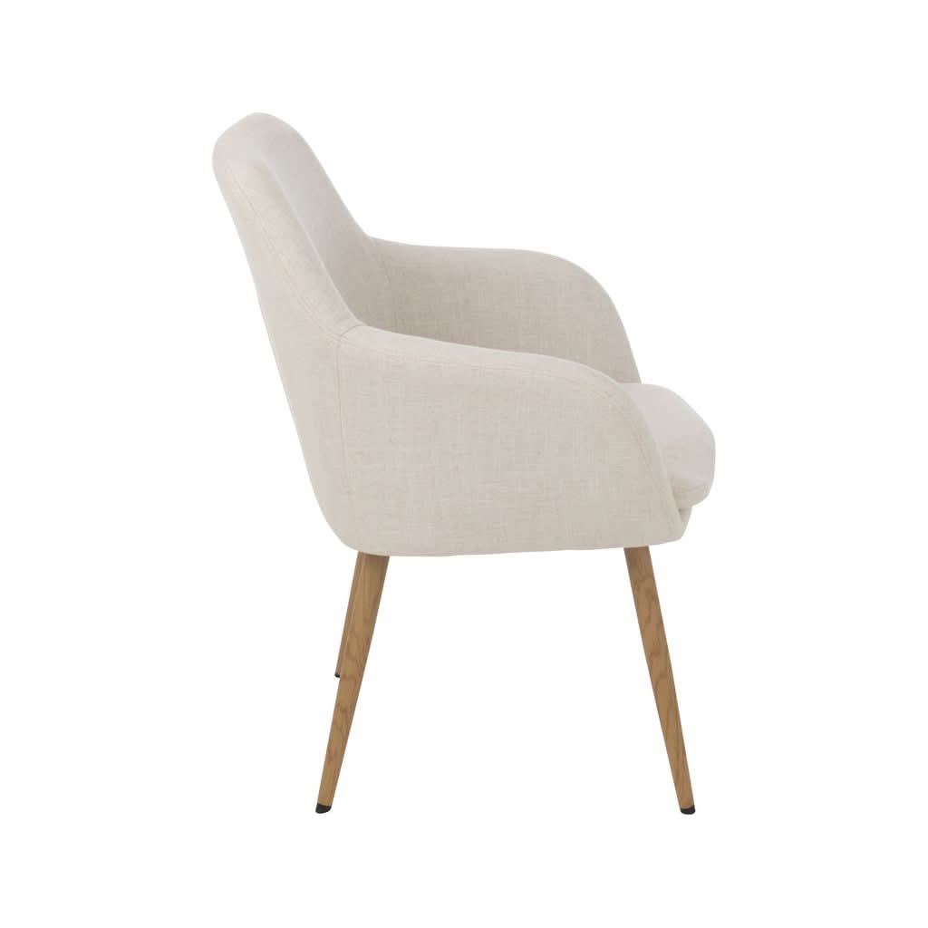 Chaise Miles Acier Mousse Ivoire | Xyla - Designix Chaises
