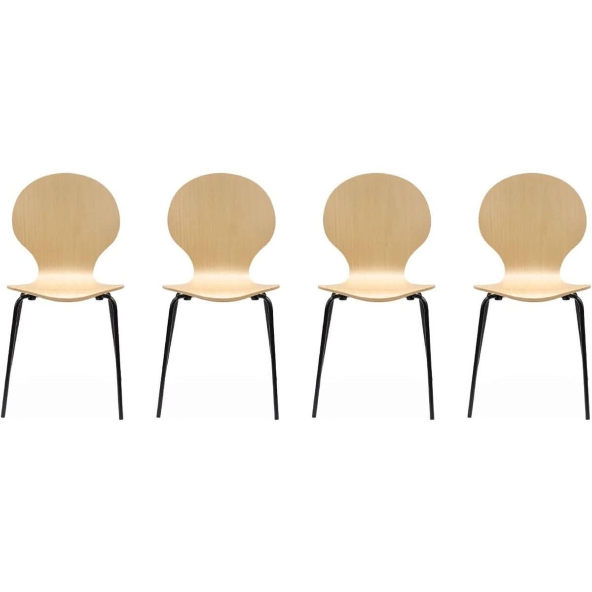 Chaises Bois Hévéa Moderne | Détente - Designix Chaises
