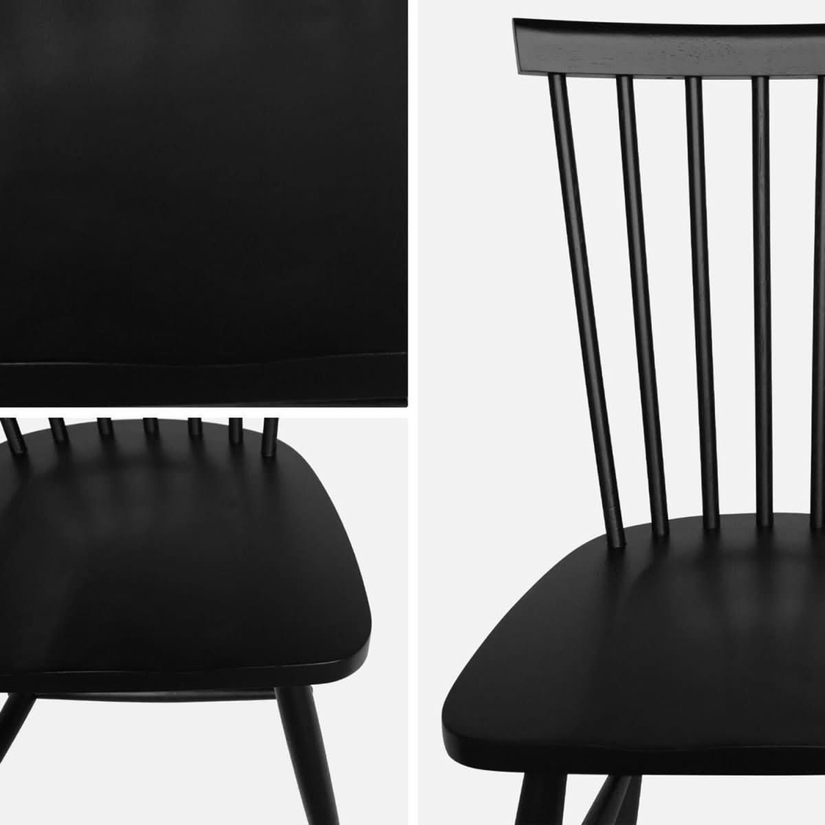 Chaises Bois Hévéa Noires | Terra - Designix Chaises