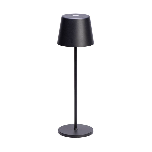 Lampe à poser sans fil noire, L 36,5 cm