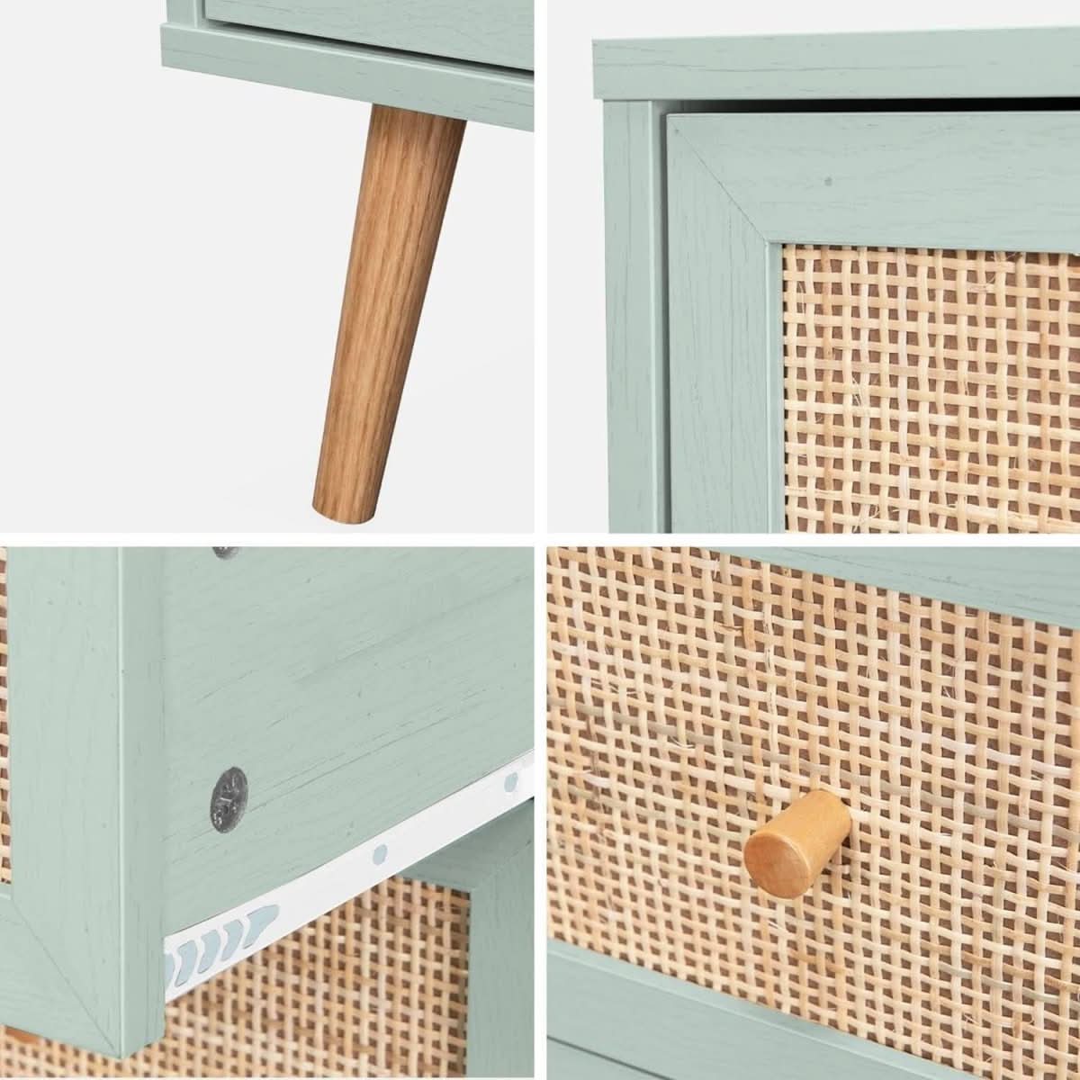 Commode Bois Cannage Bohème | Trésor - Designix Commode