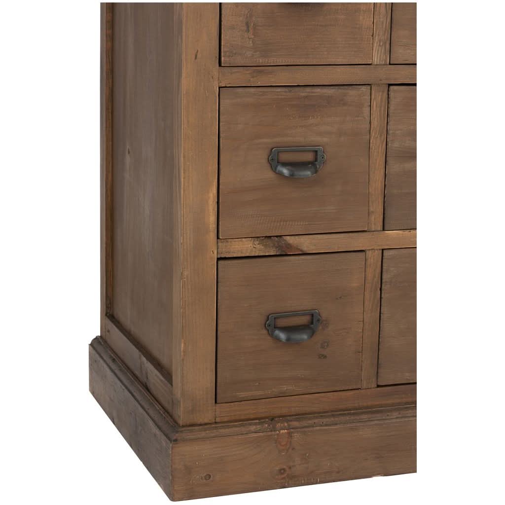 Commode Bois Marron 18 Tiroirs - Designix