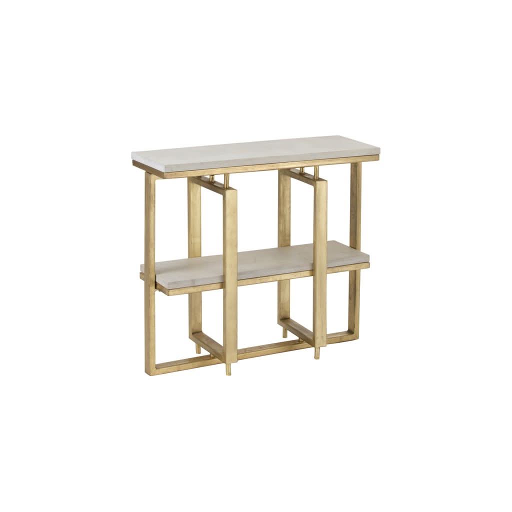Console Bois Mangue Fer Blanc - Designix