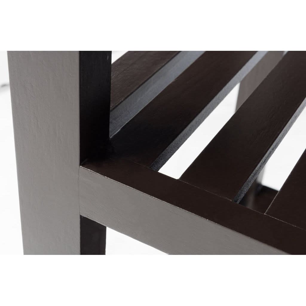Console Croix Bois Verre Noir - Designix
