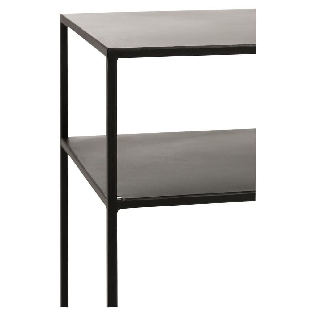 Console Métal Noir Étagères Rectangulaire - Designix