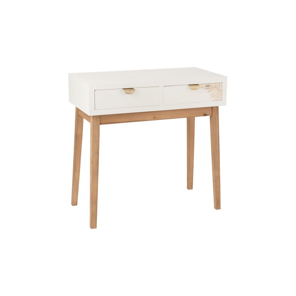 Console Tiroirs Bois MDF Blanc - Designix