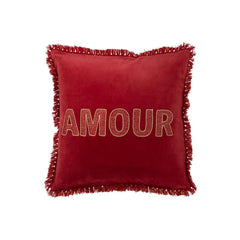 Textilkissen Liebe Rot/Gold