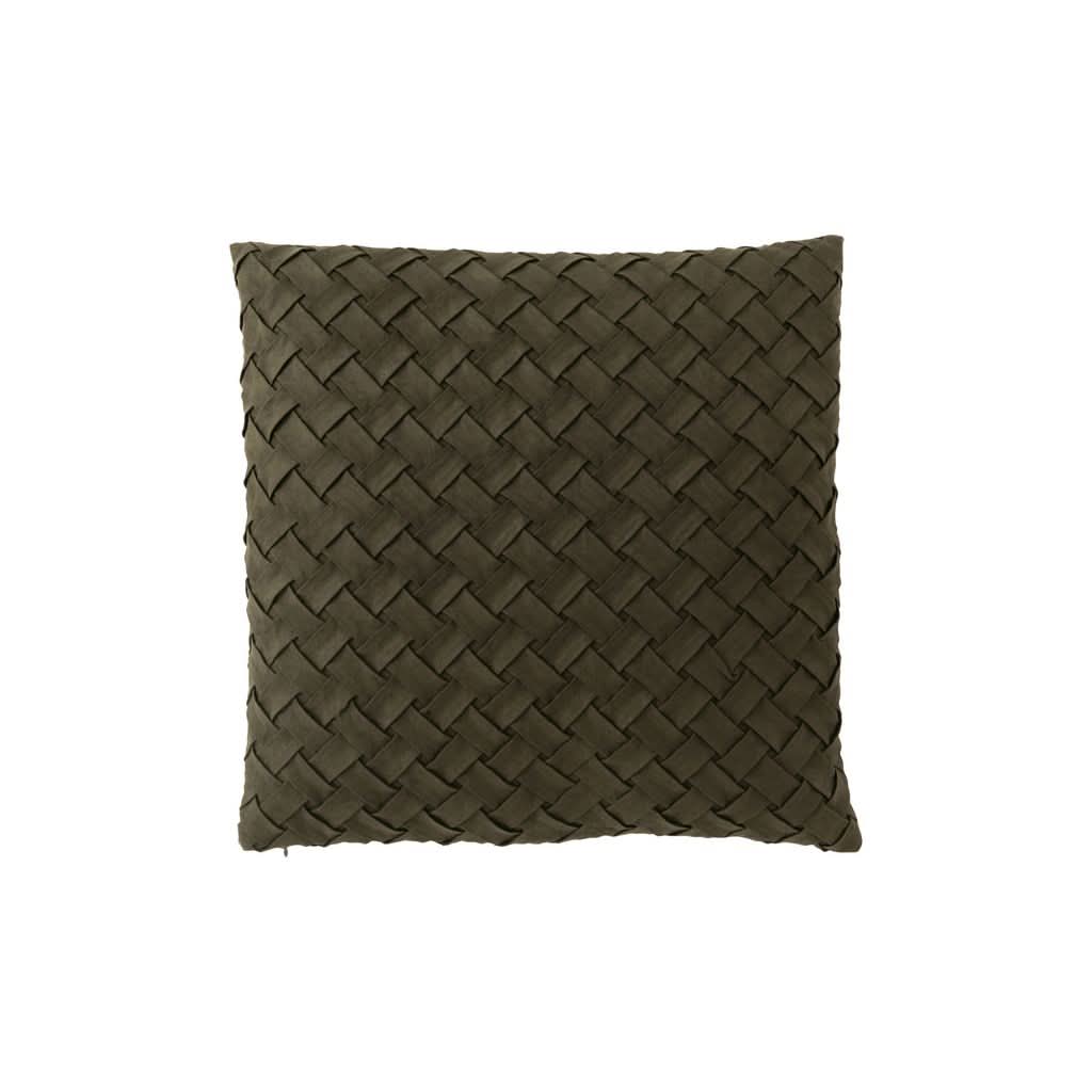 Coussin Tissé Polyester Vert - Designix