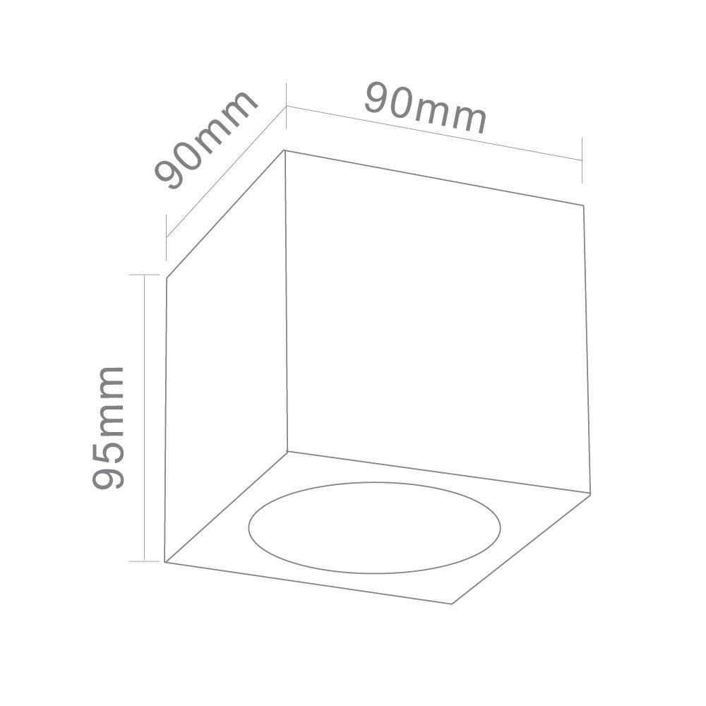 Spot plafond Cubo, verre