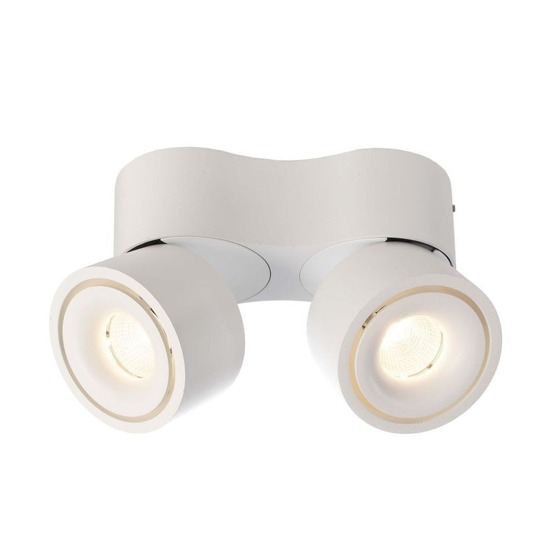 Spot Uni blanc, double, L 16 cm