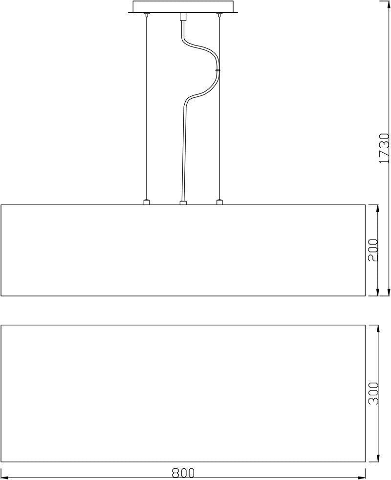 Suspension Capella 4 lumières noire, tissu