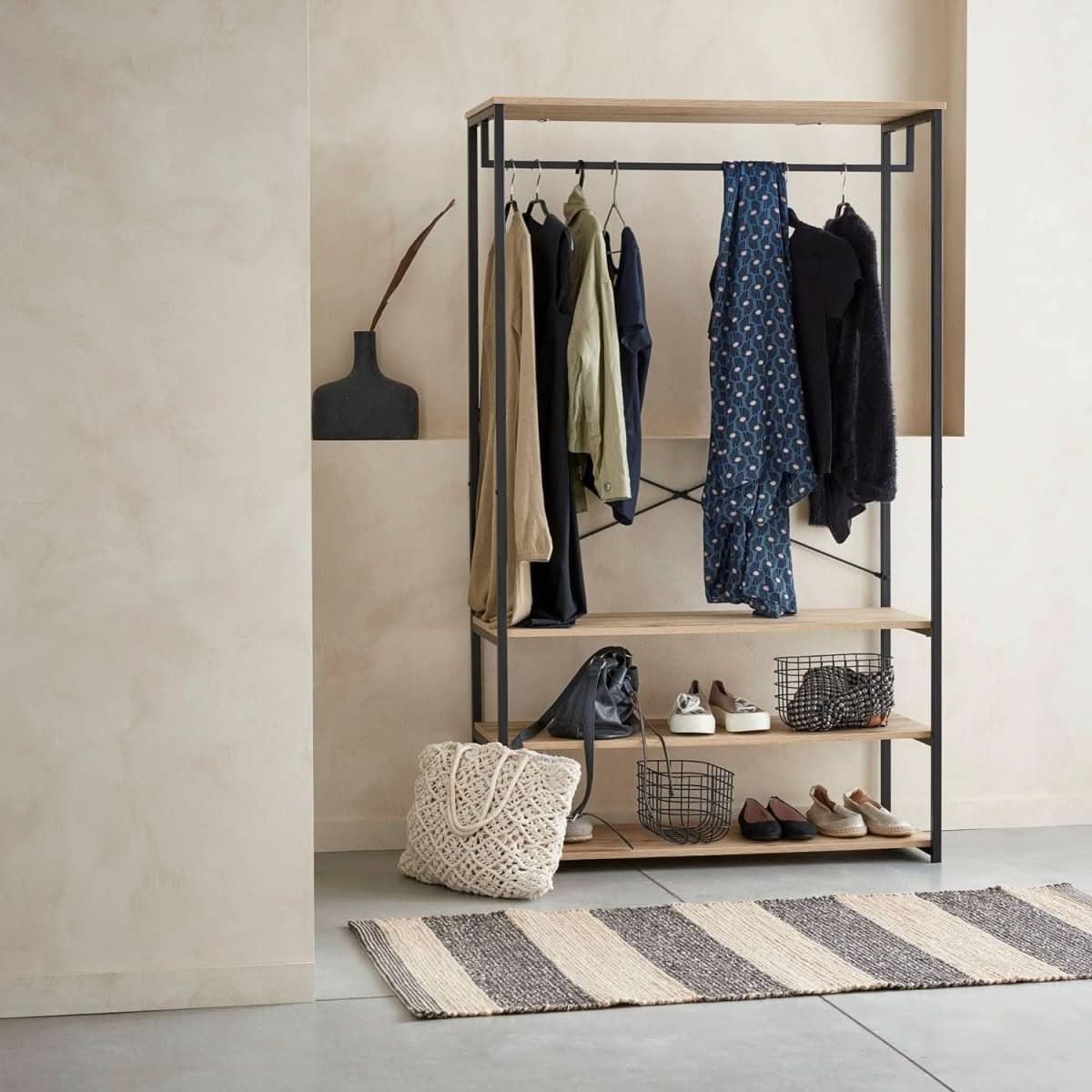 Dressing Industriel Métal Bois | Éventail - Designix Dressing