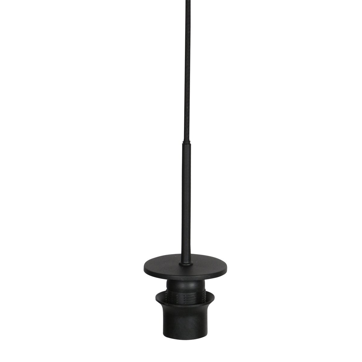 Suspension barre corde tressée, 5 abat-jours diabolo beige 110 cm | Bintan