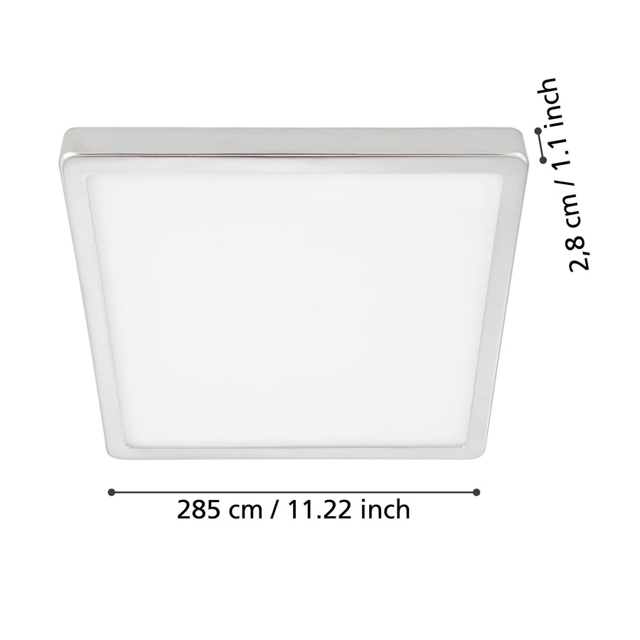 Schéma des dimensions : 28,5 cm de largeur et 2,8 cm d'épaisseur