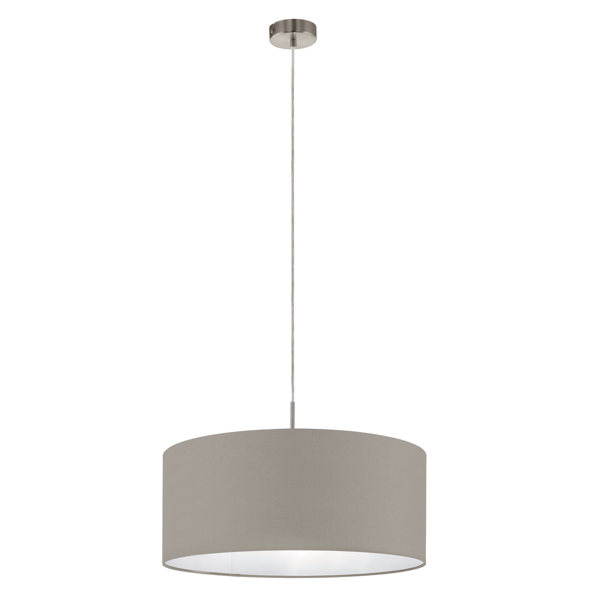 Suspension Pasteri taupe et grise, tissu, L 53 cm